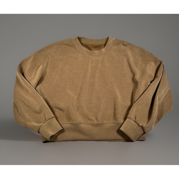 lululemon athletica Tops - Lululemon Perfectly Oversized Cropped Crew *Softstreme Women 4 Bold Beige Soft